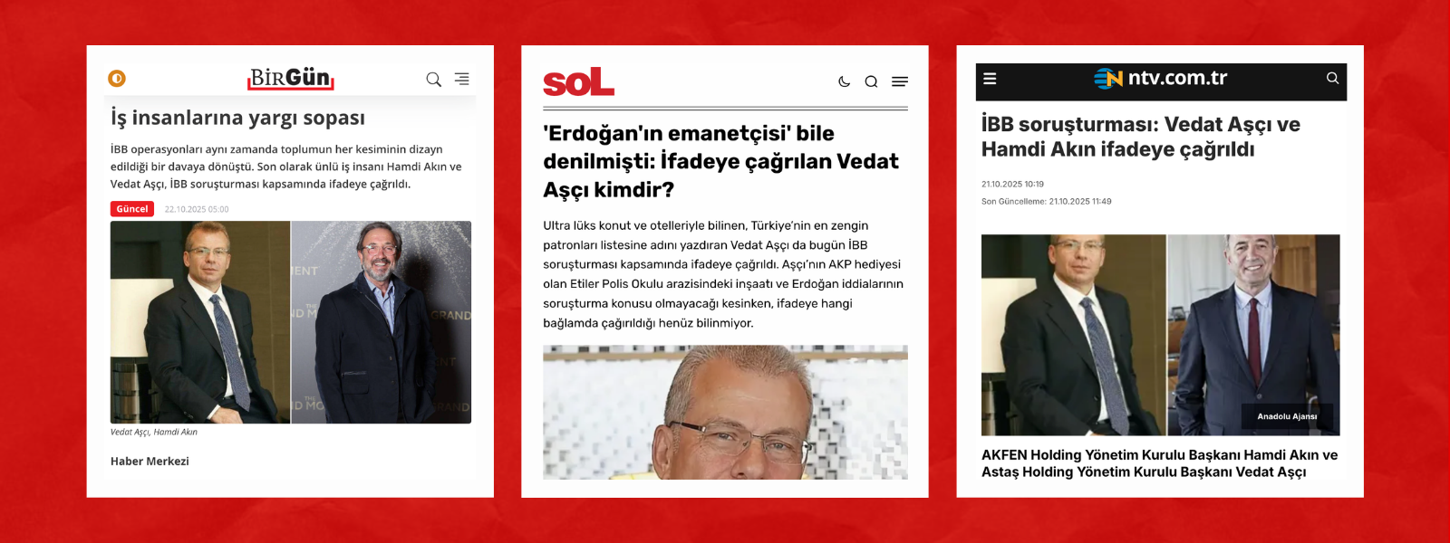 News reports sanctioned by the Istanbul 4th Criminal Judgeship of Peace