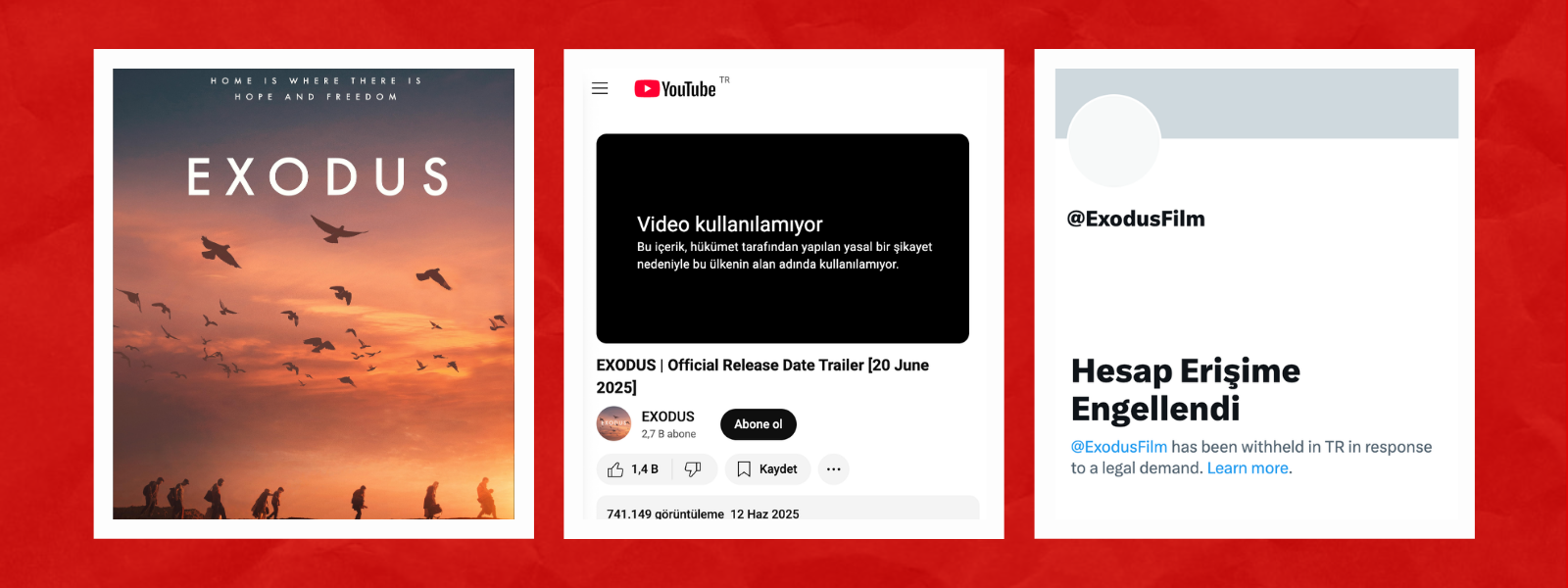 Video and account blocked from access by the Ankara 5th Criminal Judgeship of Peace