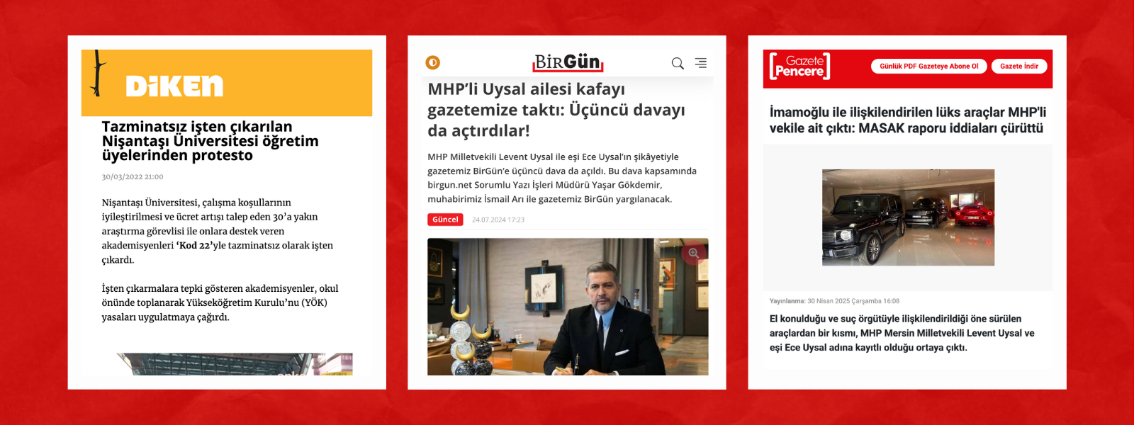 News Stories Blocked from Access by the Mersin 3rd Civil Court of First Instance