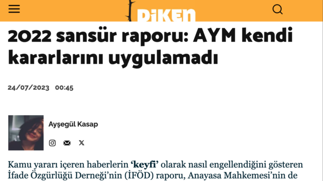 Diken reports EngelliWeb 2022 findings on the Constitutional Court’s ineffectiveness