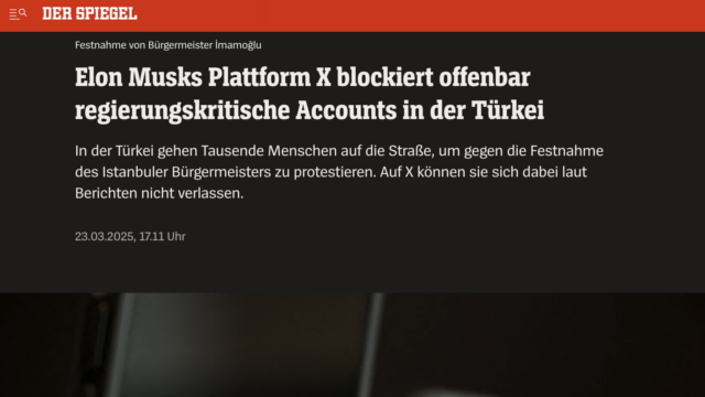 Der Spiegel cites EngelliWeb data on X restrictions targeting government-critical accounts