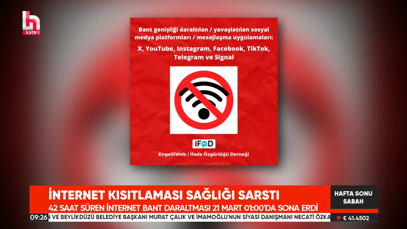 İFÖD’ün bant daraltma değerlendirmesi Halk TV haberinde kullanıldı