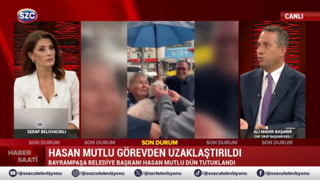 Sözcü TV yayınında EngelliWeb 2024 raporunun Türkiye’deki internet sansürüne ilişkin verilerinin değerlendirildiği görüntü