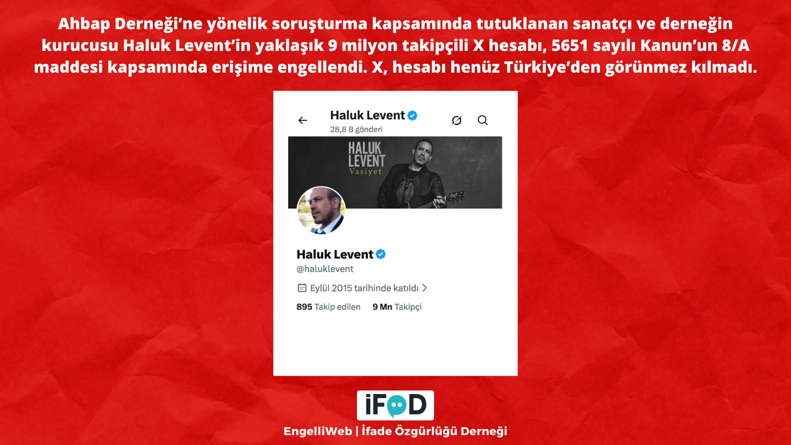 Haluk Levent’in X hesabı