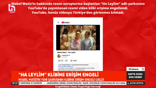 Mabel Matiz’in “Ha Leylim” şarkısına yönelik karar Halk TV’de aktarıldı